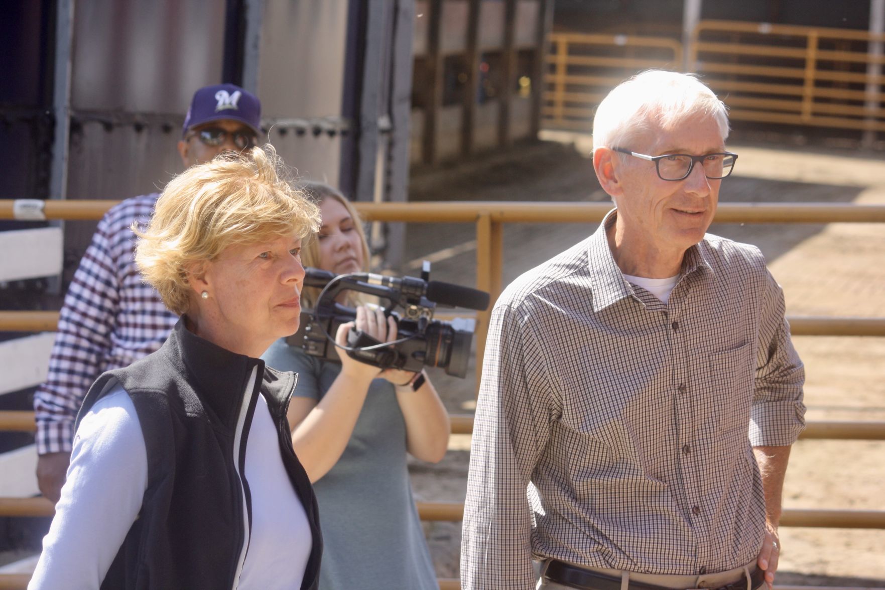 Gov. Evers and Sen. Baldwin tour Gearing Oakdale Farms